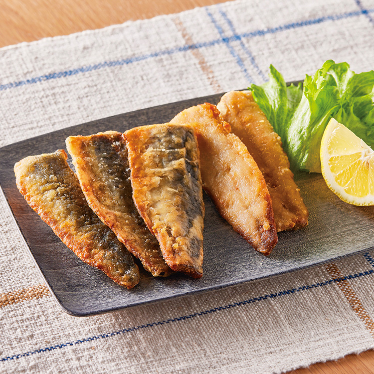 フライパンで真いわしの竜田揚げ