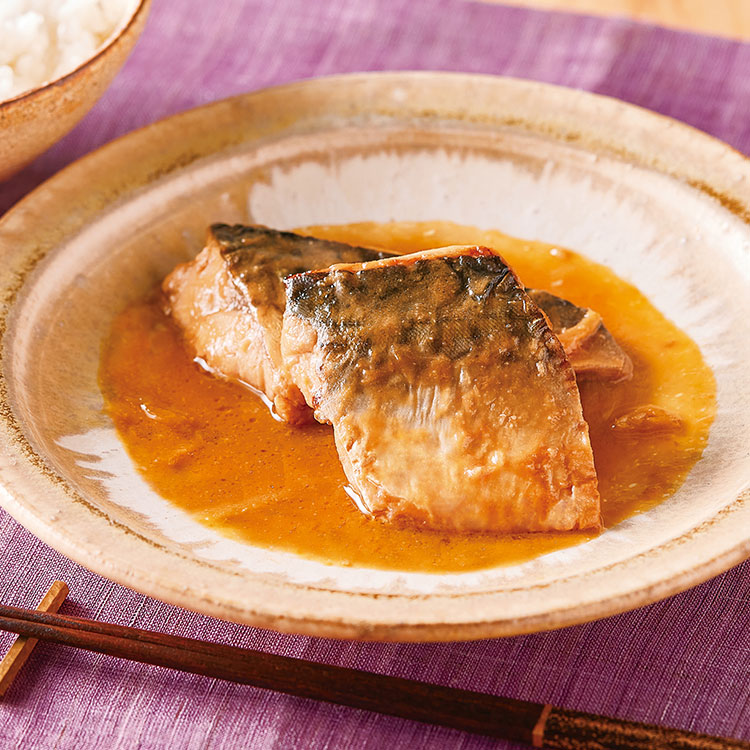 湯せんで簡単！骨取りさばのみそ煮