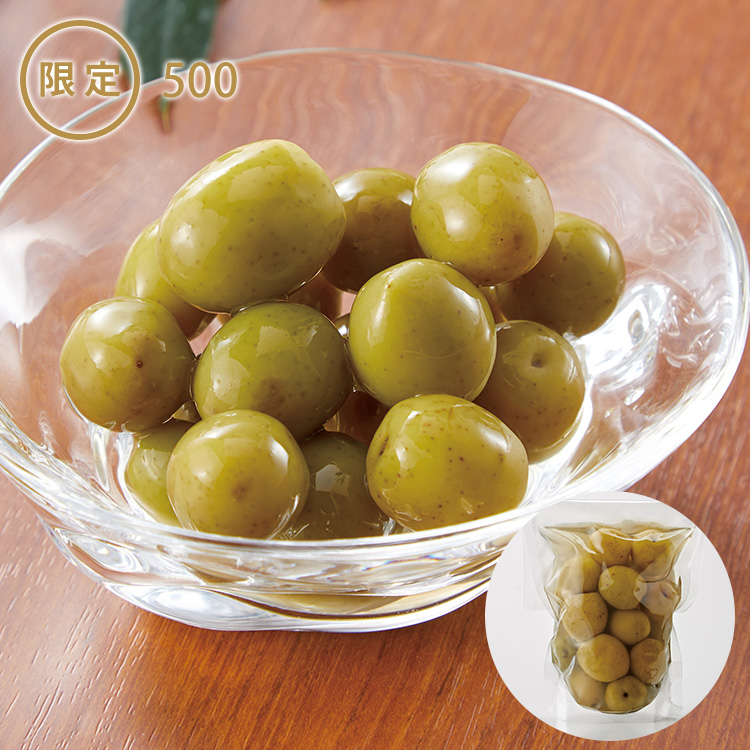 静岡県産　新漬けオリーブ（種あり）