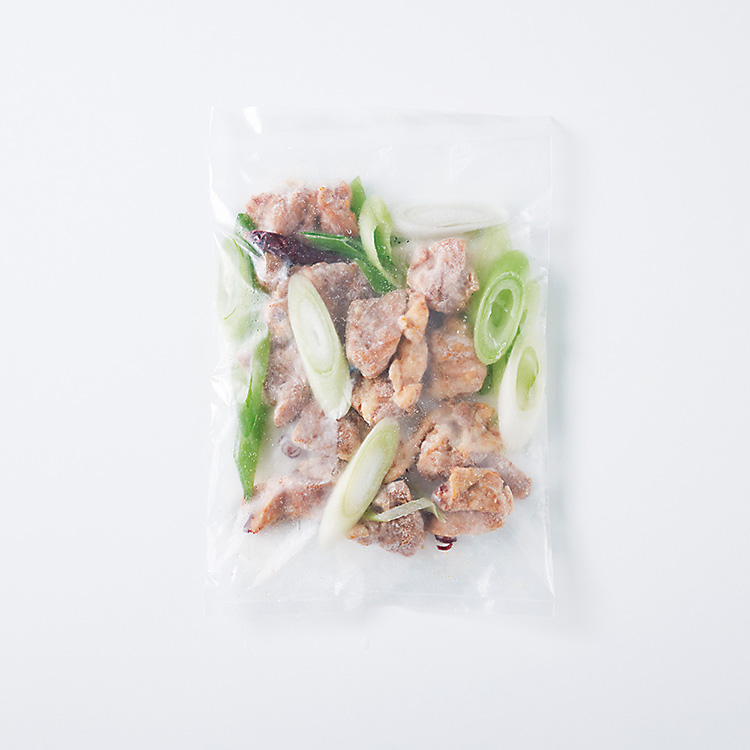 鶏肉とねぎの麻辣炒め