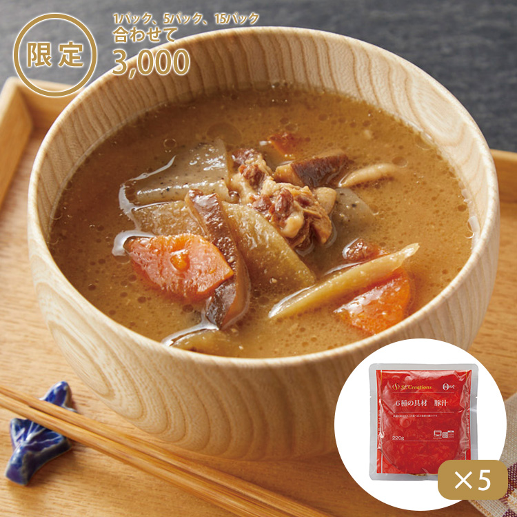 ６種の具材　豚汁（５パック）