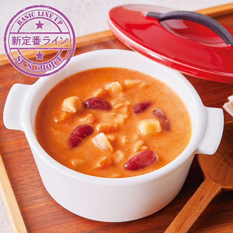 たべるスープ　６種の具材トマトクリームチャウダー