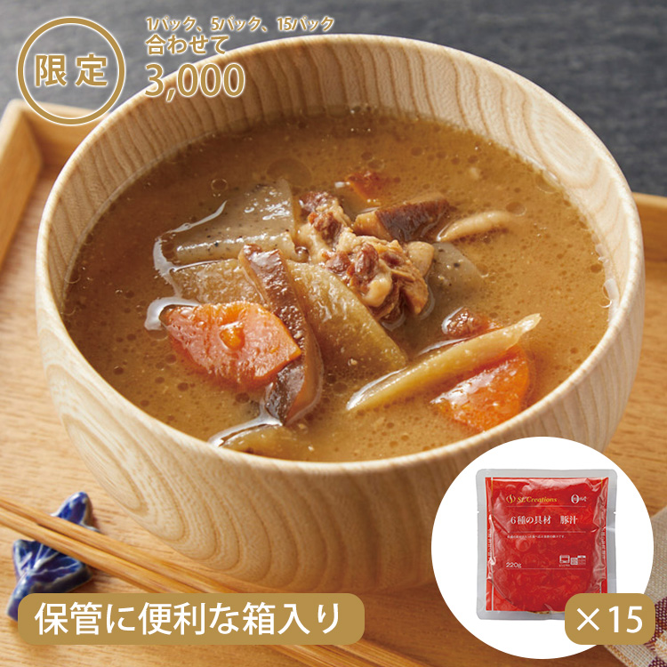 ６種の具材　豚汁（１５パック）