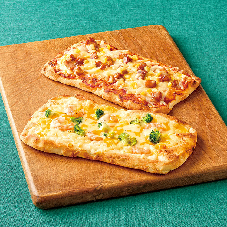 えびマヨグラタンピザ＆テリヤキチキンピザ