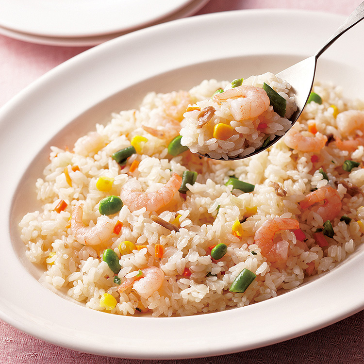 えびと野菜の彩りピラフ