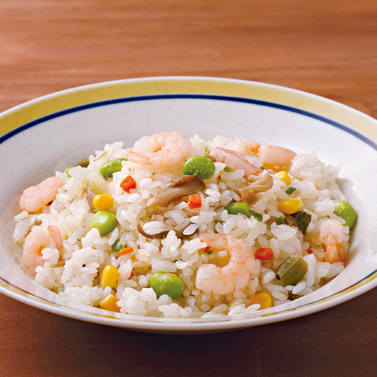 えびと野菜の彩りピラフ
