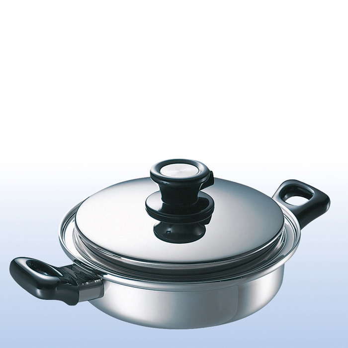 ステンレス鍋２４ｃｍ両手浅