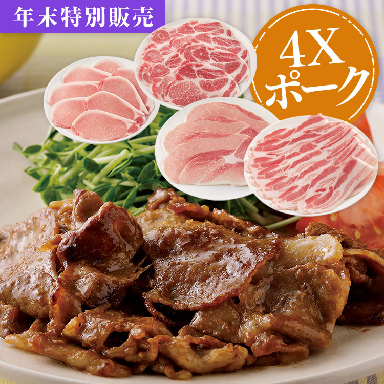 ４Ｘポーク焼肉・しょうが焼きＣコース