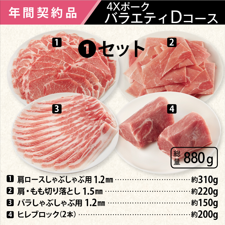 2025年　ポークバラエティDコース