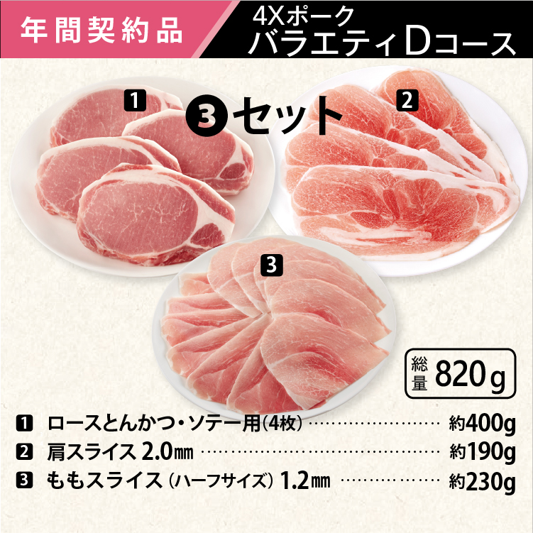 2025年　ポークバラエティDコース