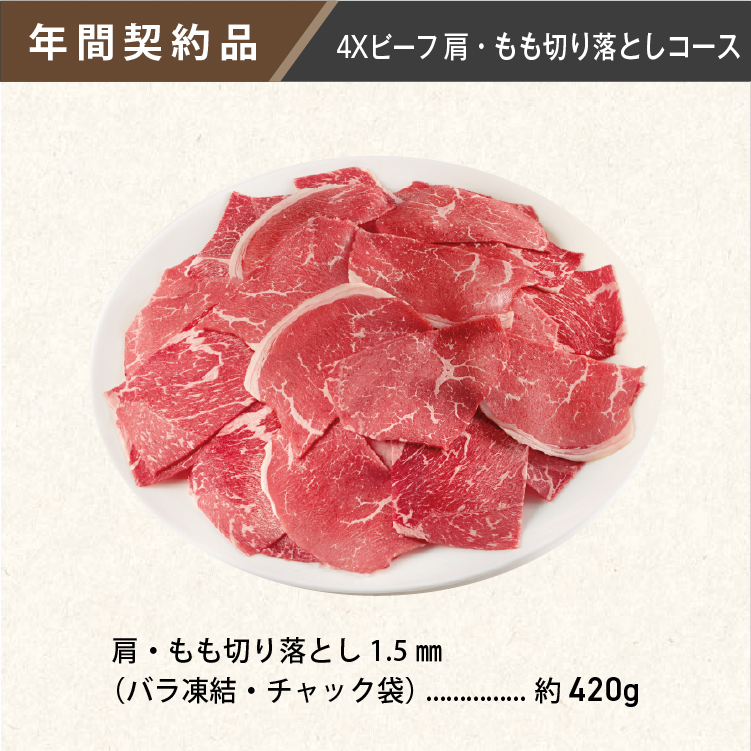 2025年　ビーフ肩・もも切り落としコース