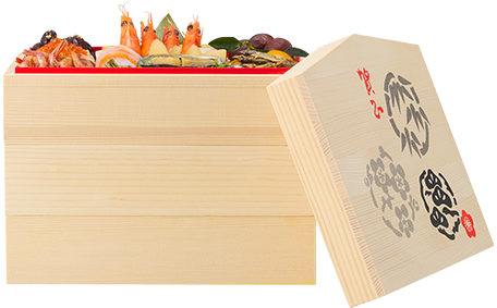 お重のサイズ　縦20cm×横24cm×20cm