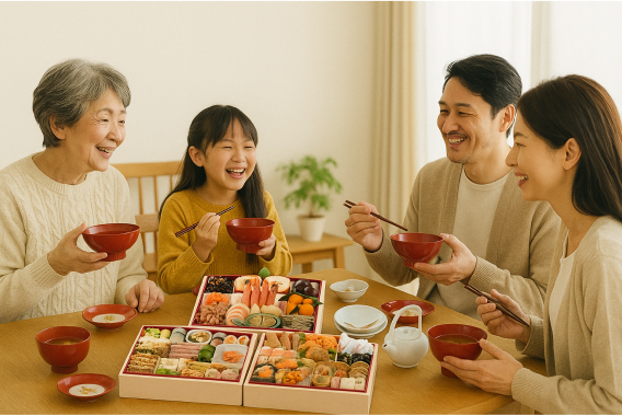 写真：家族や友人と共に楽しむ