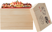 お重のサイズ 縦:20cm 横:24cm
