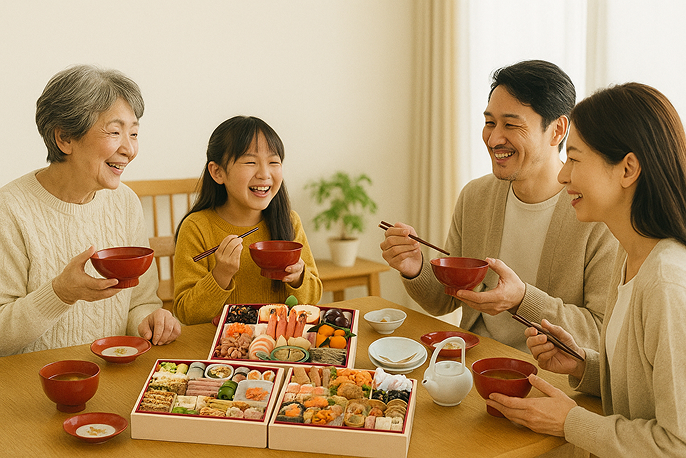 写真：家族や友人と共に楽しむ